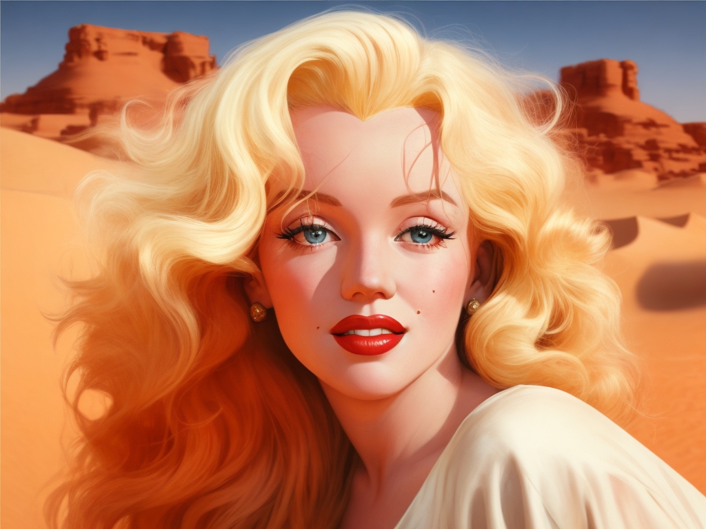 Marilyn Monroe in Sahara Desert