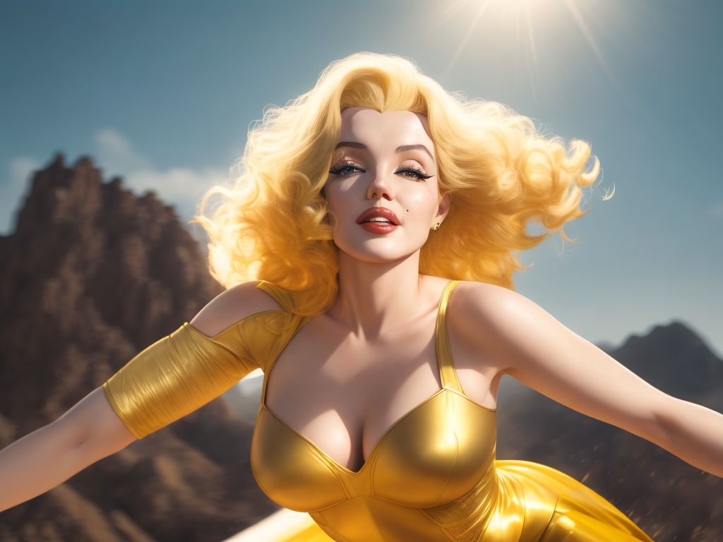 Marilyn Monroe in Superwoman Costume