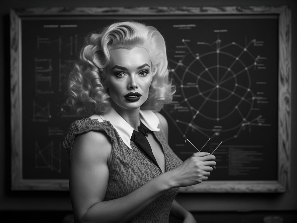 Marilyn Monroe Teaching Geometry